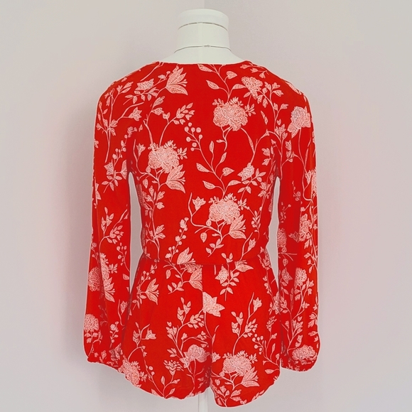 H&M Long Sleeve Floral Romper - Women's US 4 - Picture 3 of 5